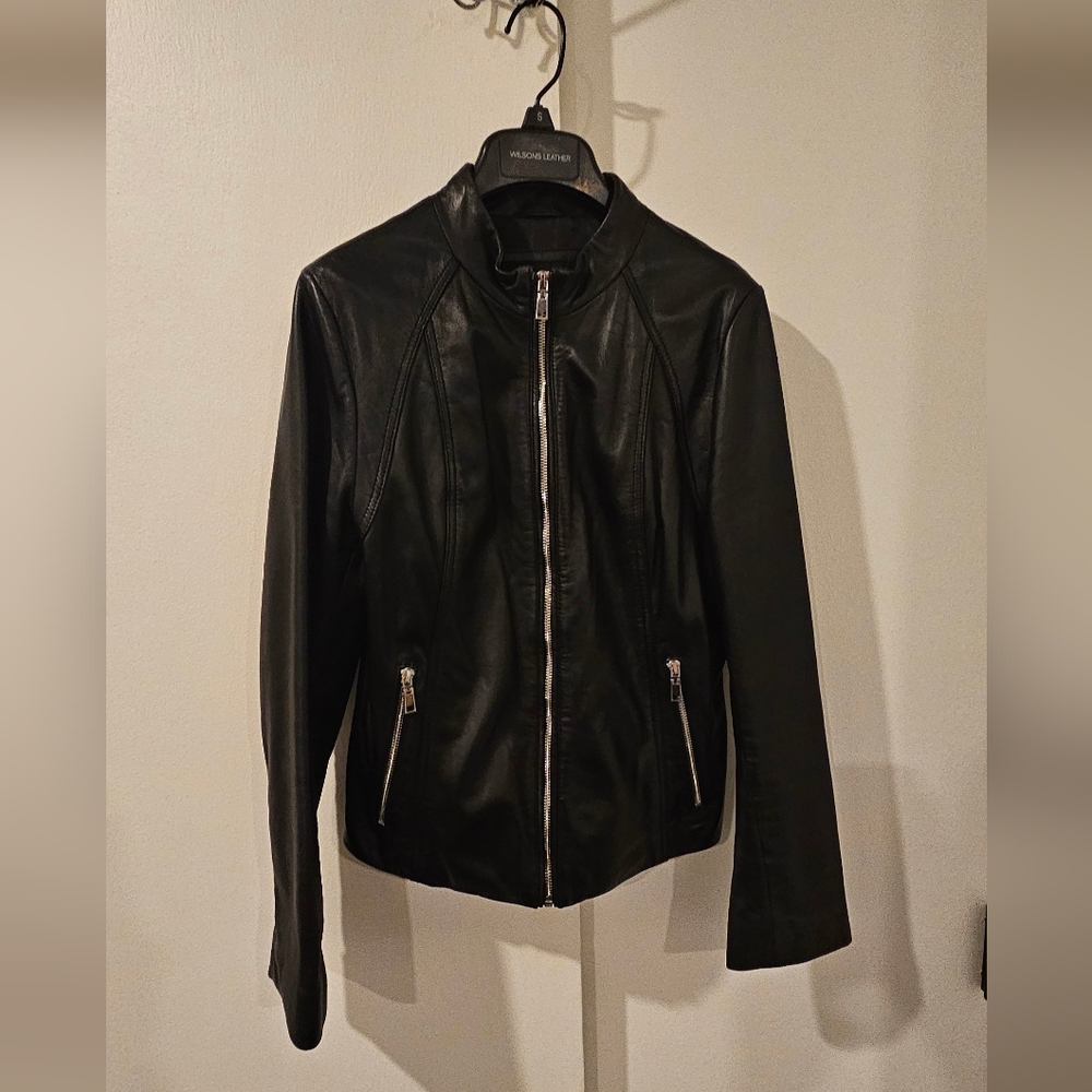 Wilson's Leather Black Scuba Leather Jacket